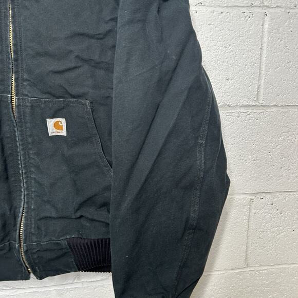 Vintage Carhartt Quilted Hooded Active Jacket “Black” J140 - Picture 3 of 8